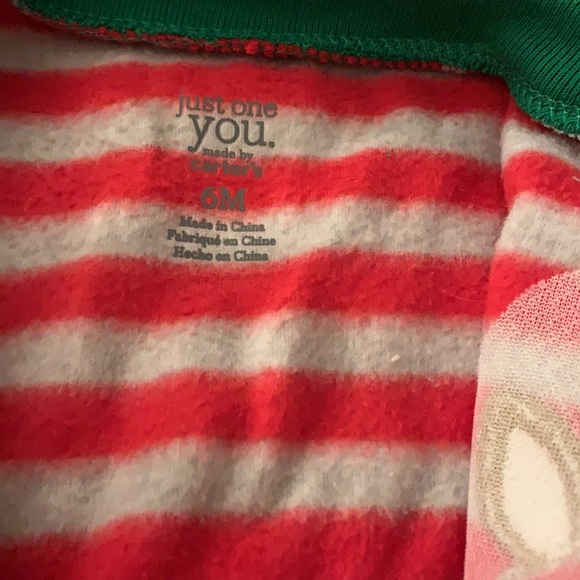 Carter’s Reindeer Striped Sleeper Footed One-piece Baby - Picture 7 of 9